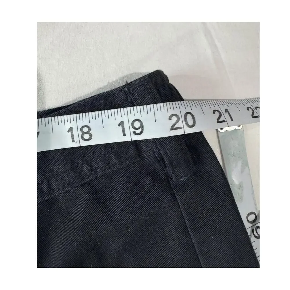 Lands' End Navy‎ Button Closure Side Pockets Belt Loops Womens Chino Pants